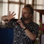 Dr Mike preaching in Kenya