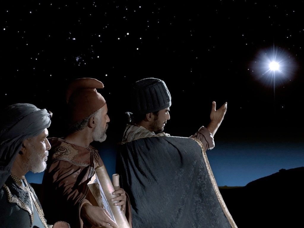The wise men following the star