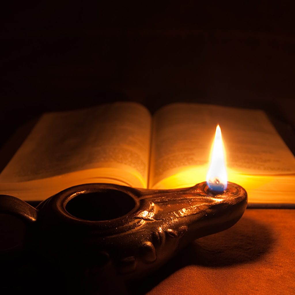 Bible and Lamp