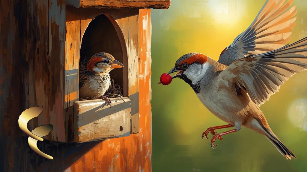 Sparrow and Chick